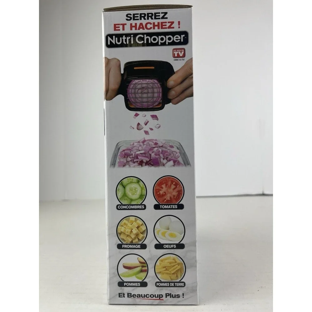 Nutri Chopper 5-in-1‎ Compact Handheld Kitchen Slicer w Storage Container E5D
